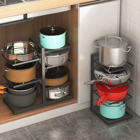 Double-sided Pot and Pan Storage Shelf